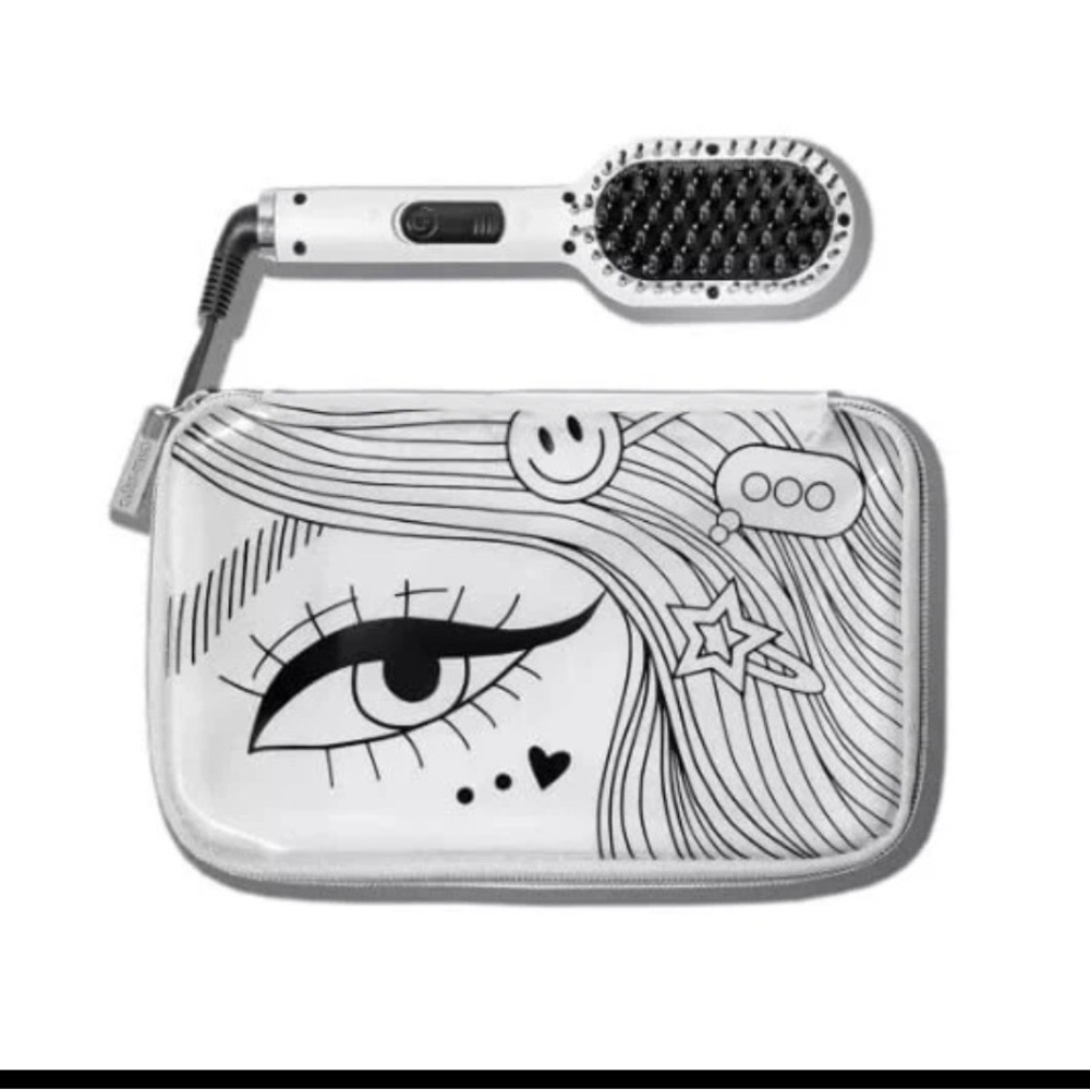 NEW Eva NYC - Healthy Heat - Mini Thermal Straightening Brush - Glow Girl - New
